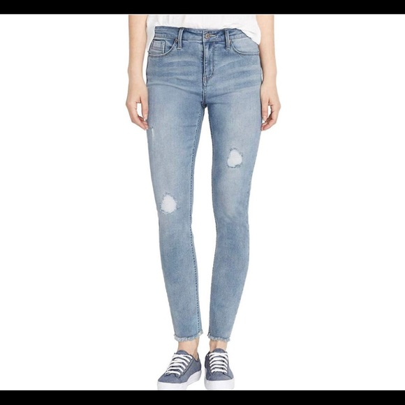 Buffalo David Bitton|14/34|Light Blue Jess Rip mad Repair Mid Rise Jeans - Picture 10 of 11